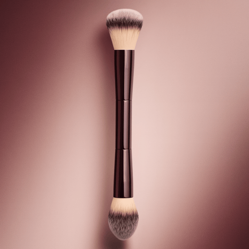 Brocha 2 en 1 para polvos y maquillaje