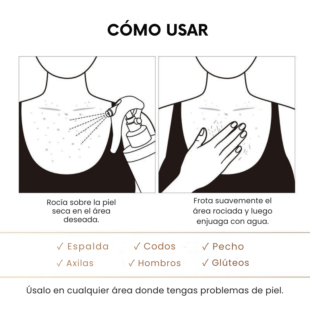 Velisse Piel Perfecta Shot - Spray exfoliante corporal con kójico y cúrcuma